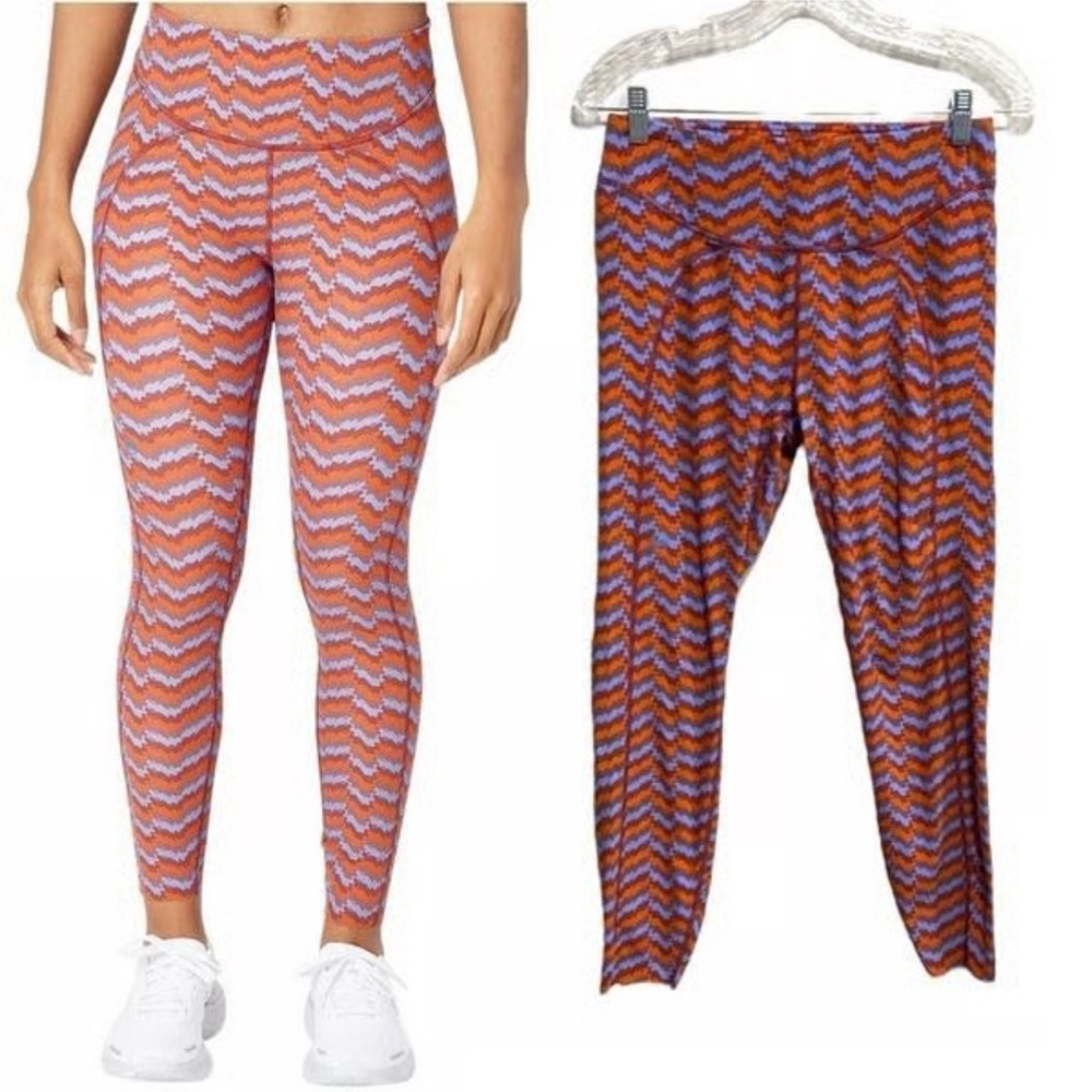 JANJI L 7/8 groundworks woman pixel orange-purple camo mid-rise athletic legging
